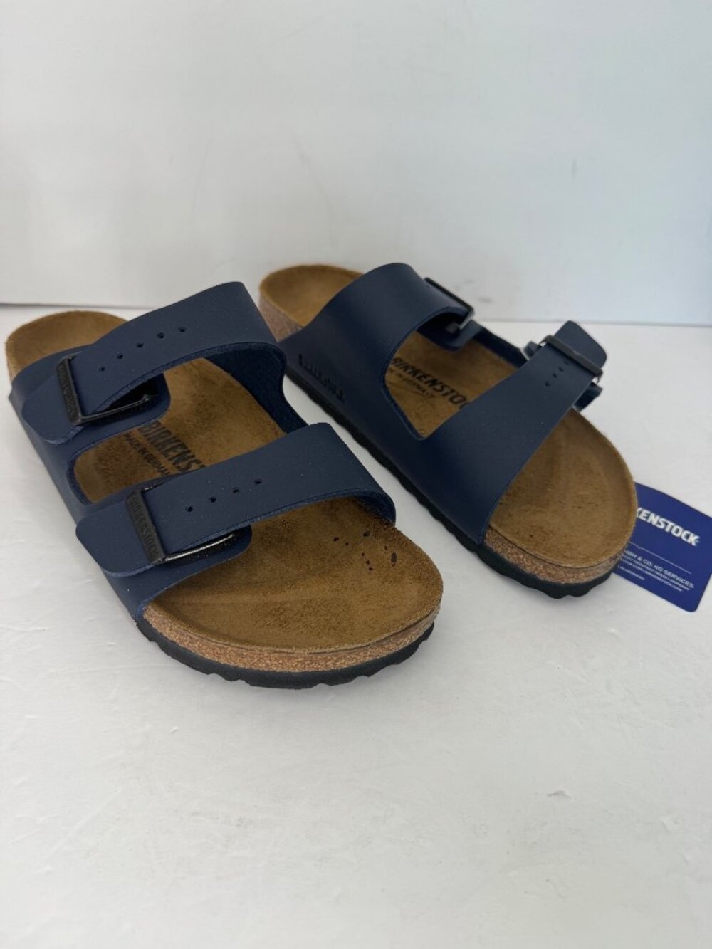 Birkenstock Arizona Dark Blue Sandal Birko Flor Size EU 36 US 5 Narrow NIB - Picture 3 of 7